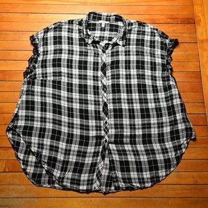 Como Vintage sleeveless plaid top